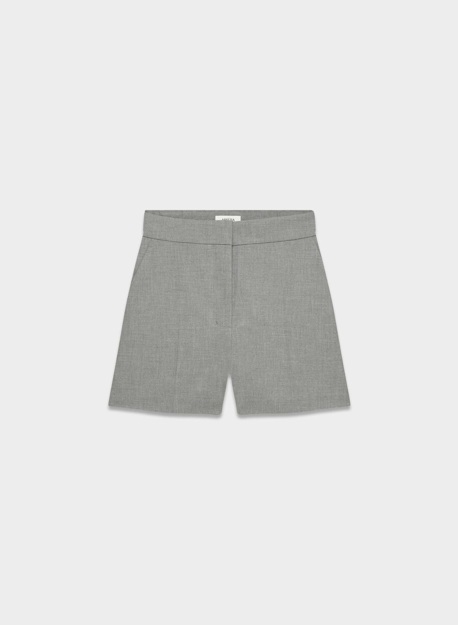 the limitless short mid-thigh - ressential light heather dark grey