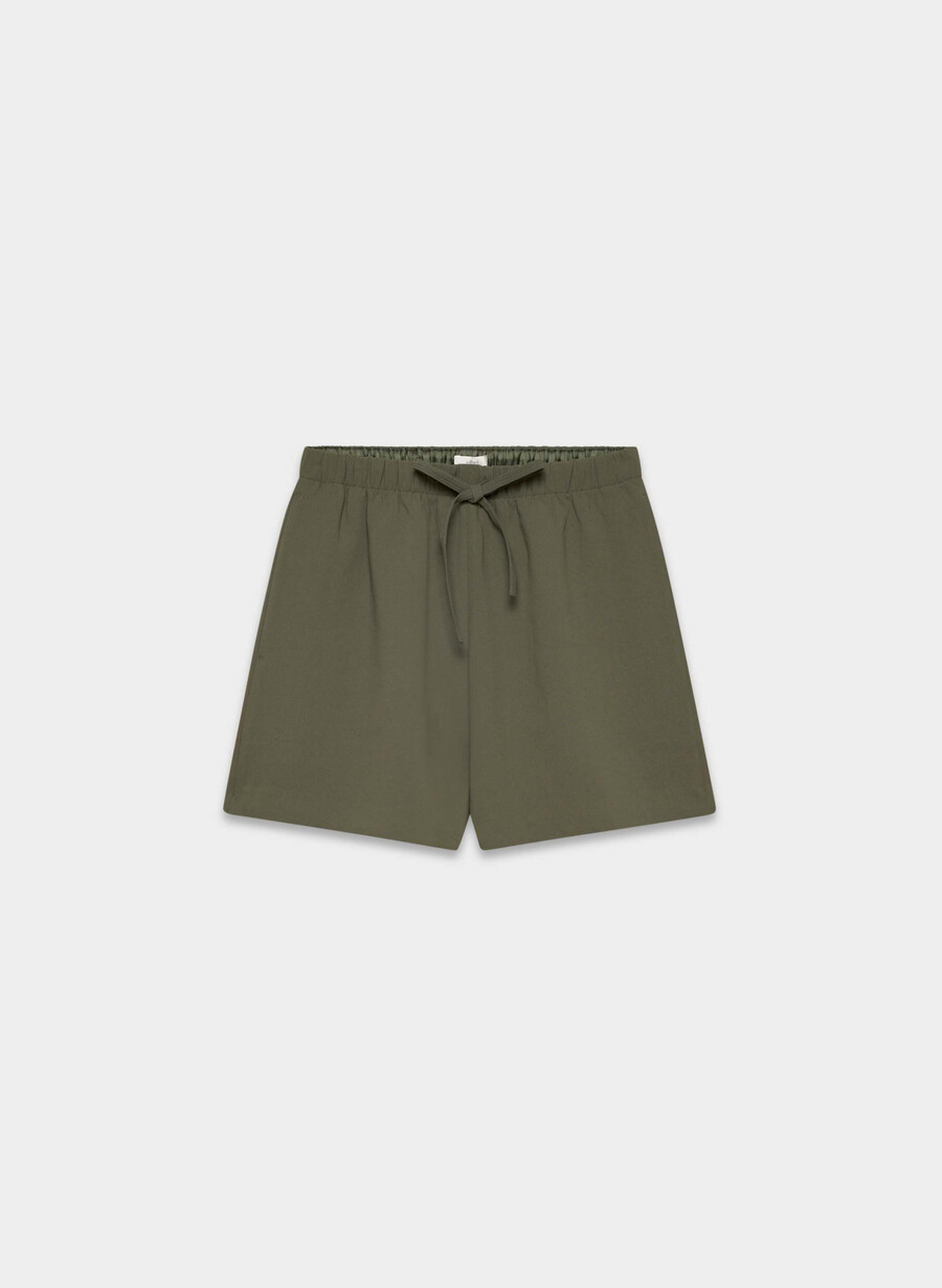 the lodge short mid-thigh - crepette dark olive