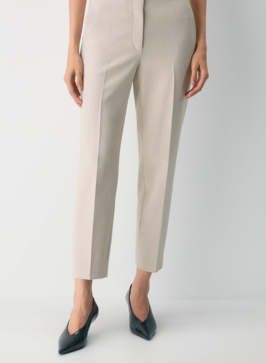 pantaloni markova - ressential heather matte pearl