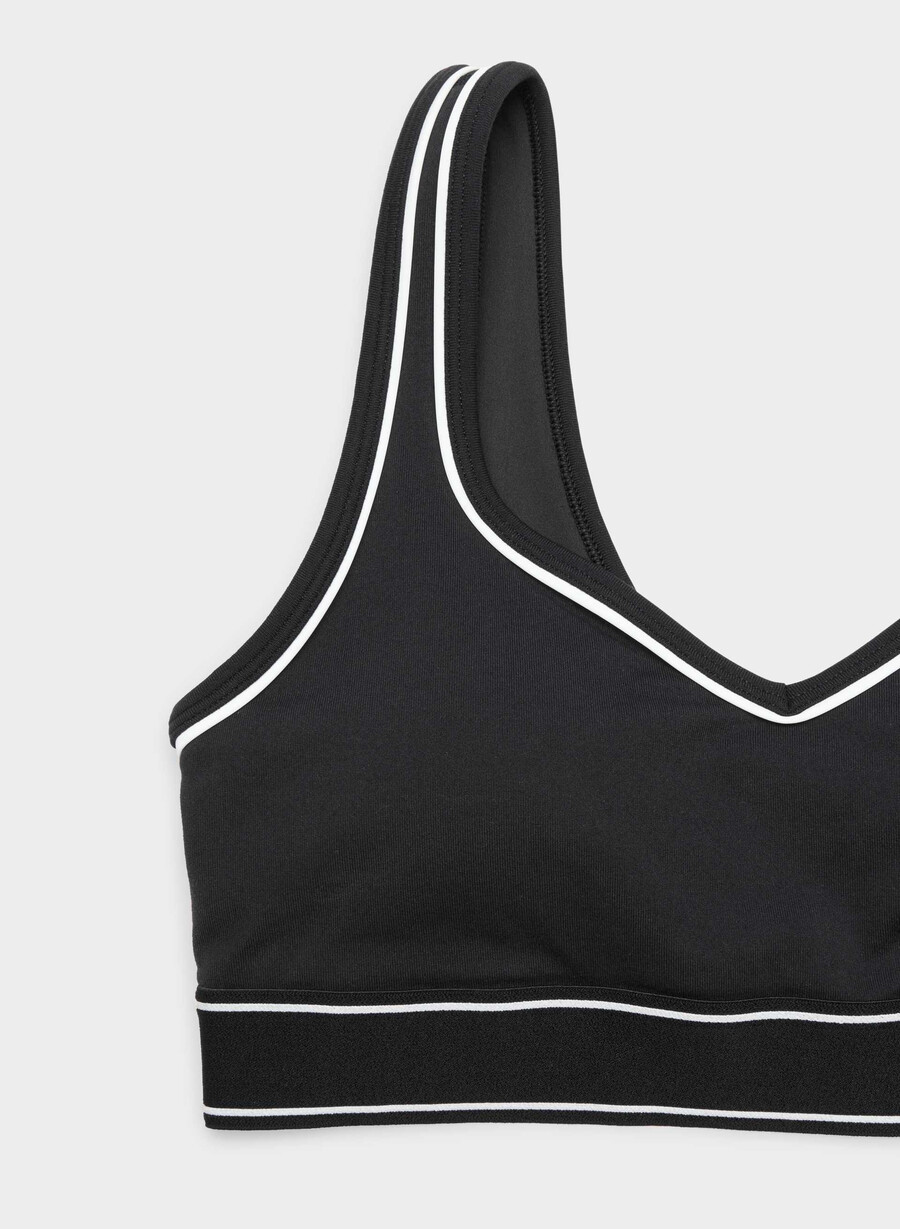 reggiseno sportivo life tiebreak nerobianco