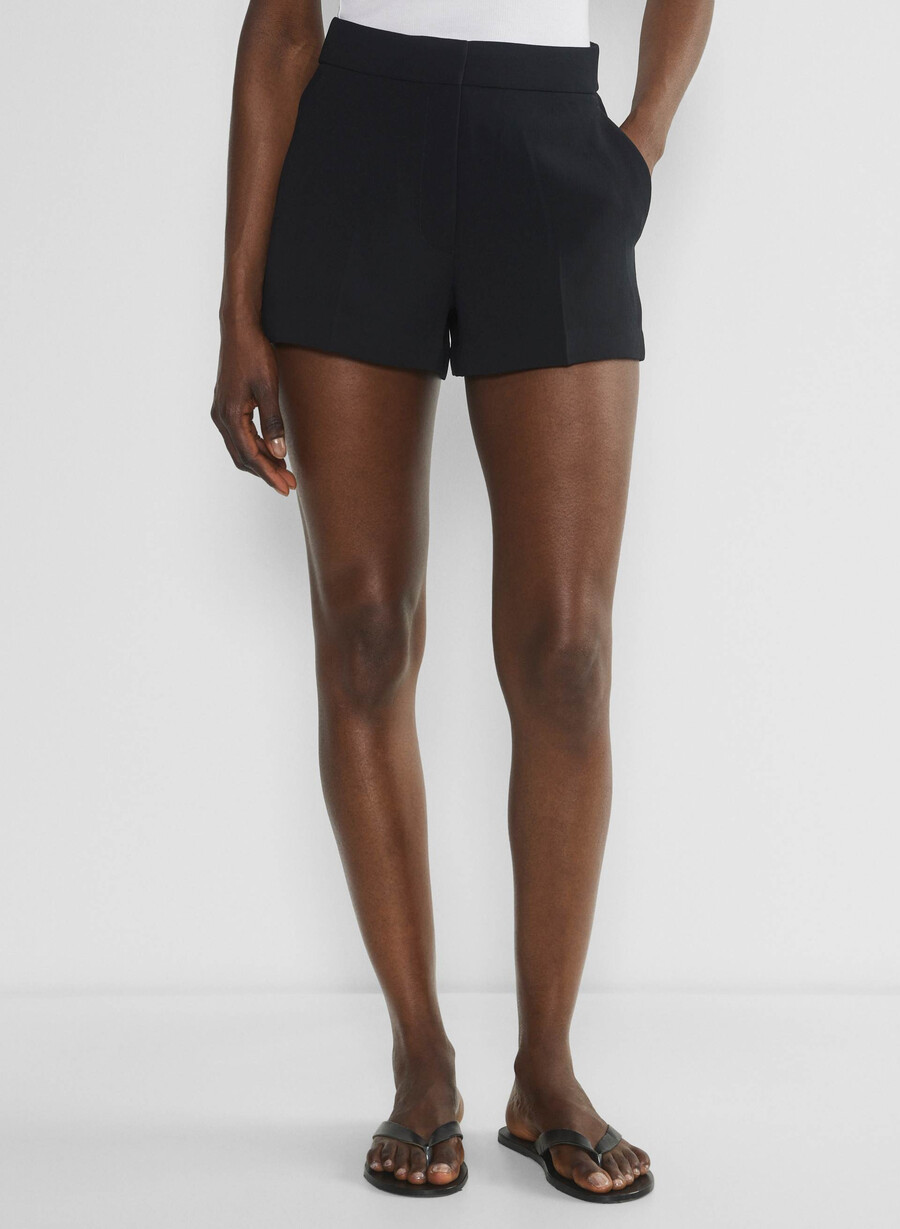 the limitless short curve-fit mini - crepette nero