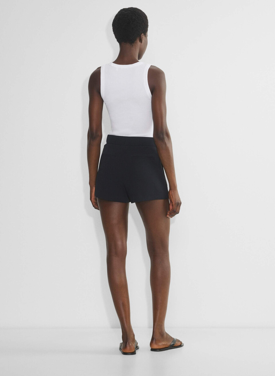 the limitless short curve-fit mini - crepette nero