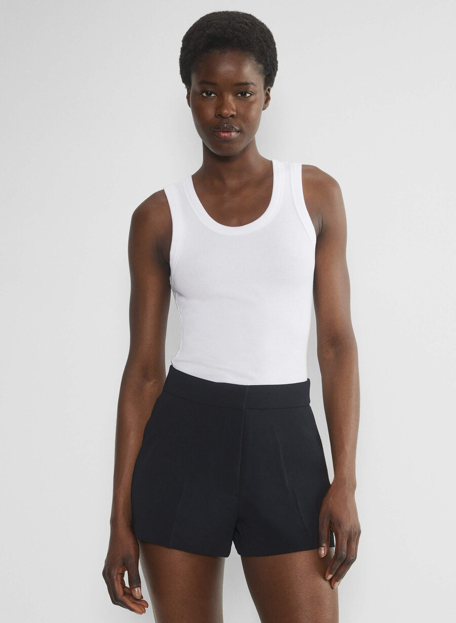 the limitless short curve-fit mini - crepette nero