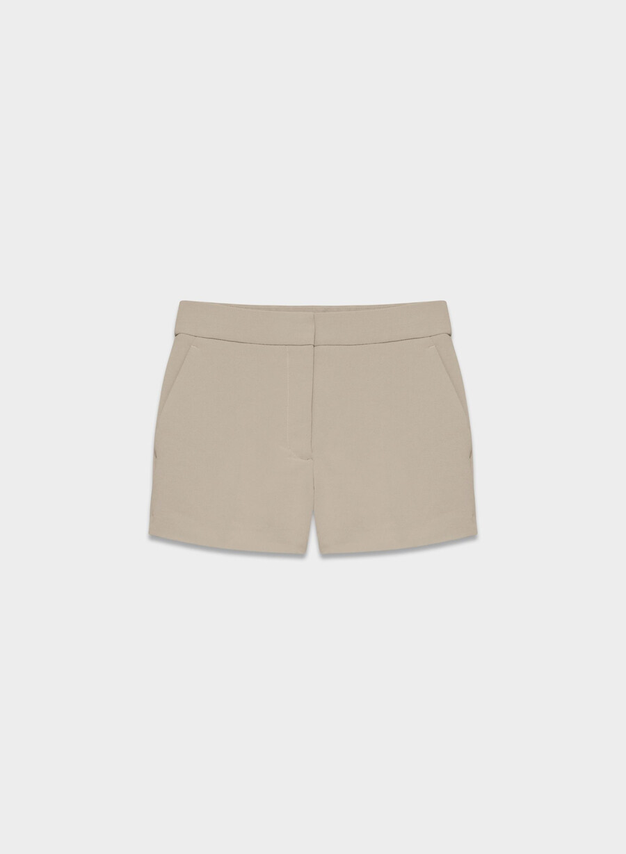 the limitless short curve-fit mini - crepette nomad taupe