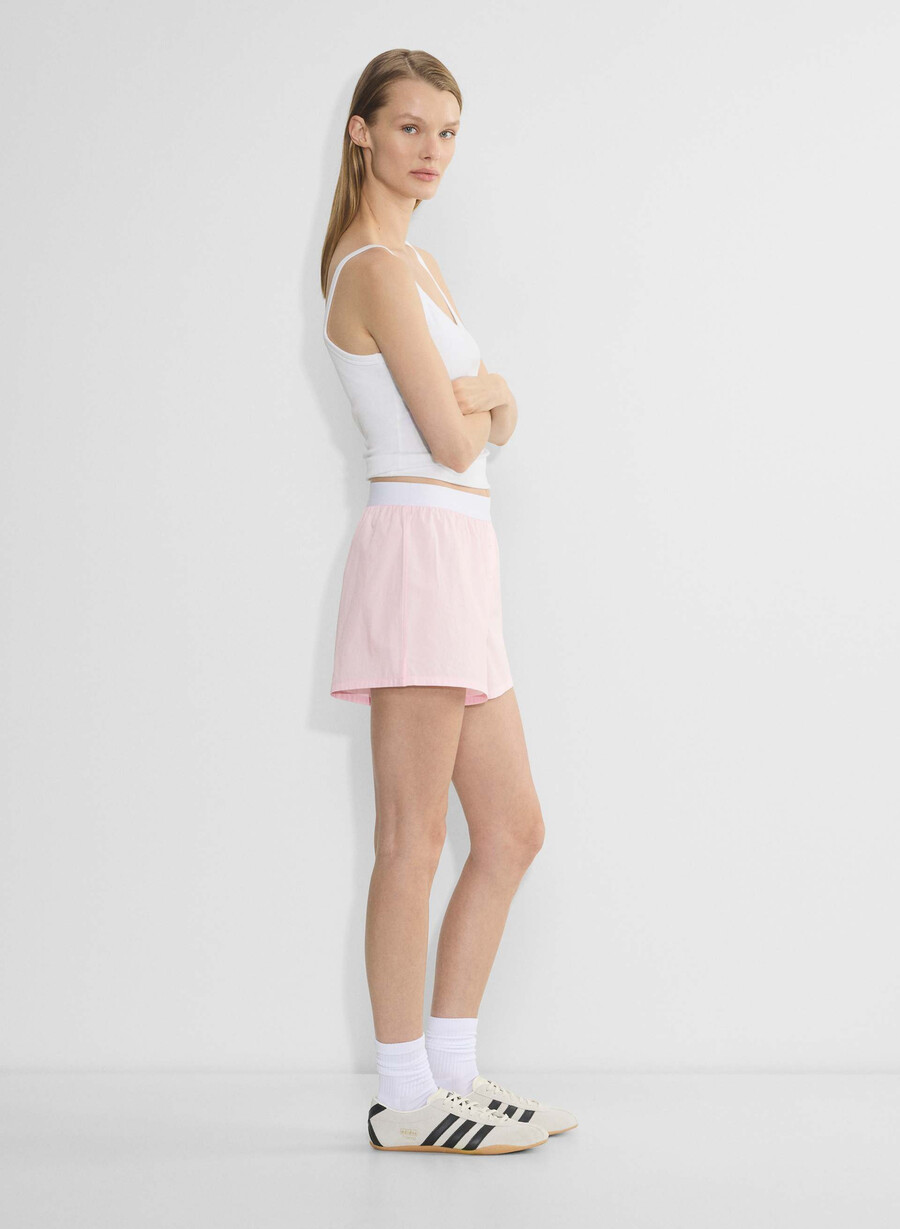 boxer corti con fasce in popeline dally villa pink