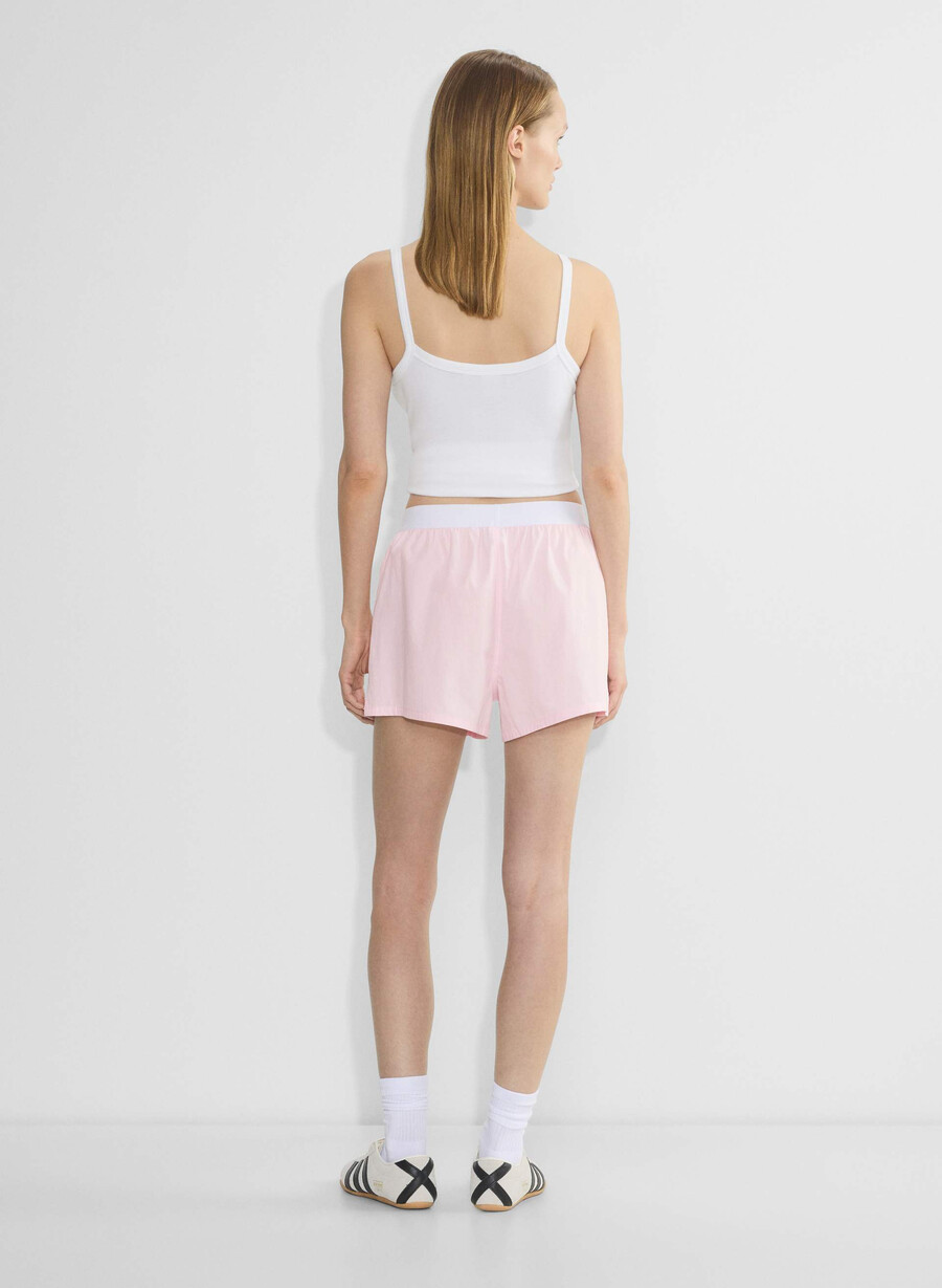 boxer corti con fasce in popeline dally villa pink