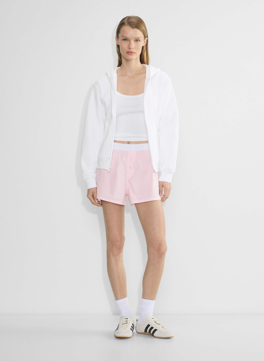 boxer corti con fasce in popeline dally villa pink