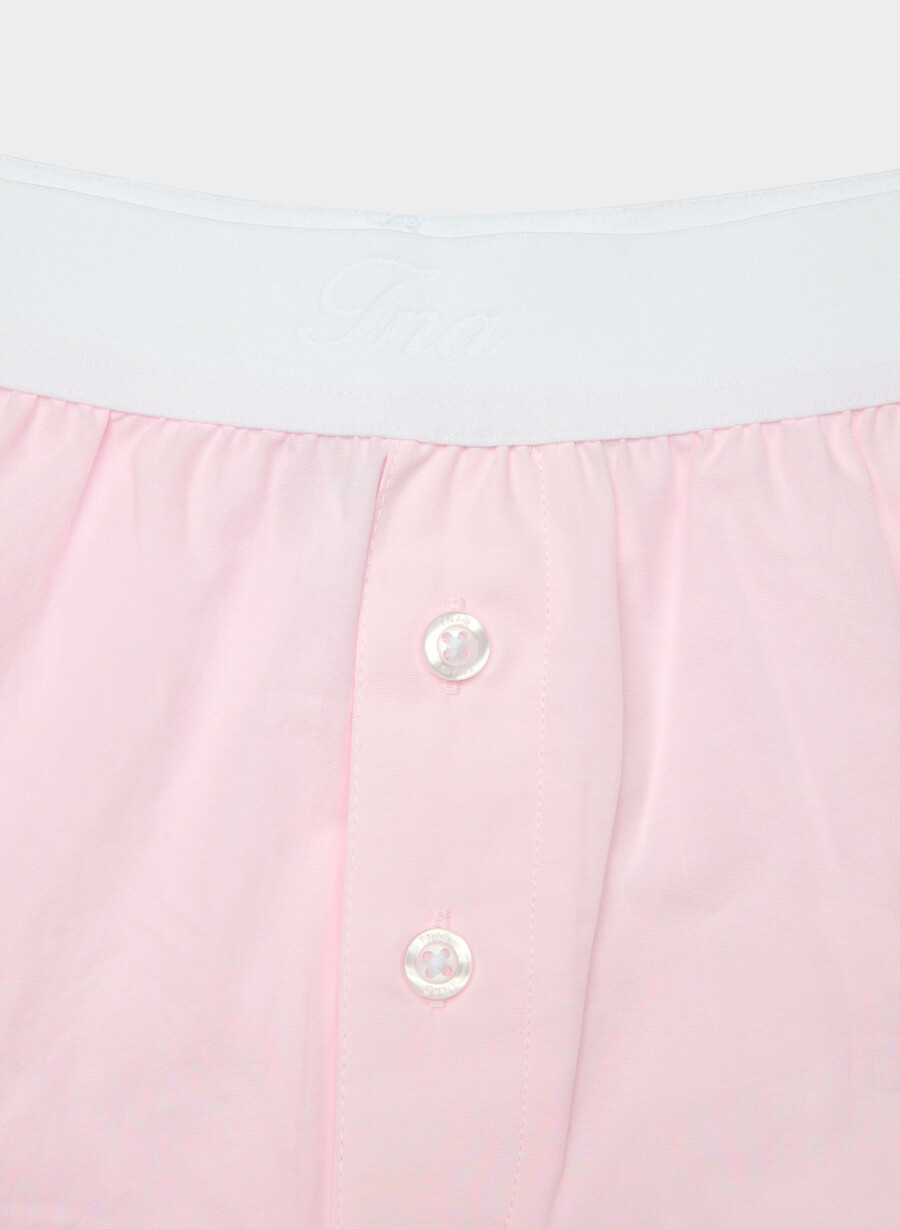 boxer corti con fasce in popeline dally villa pink