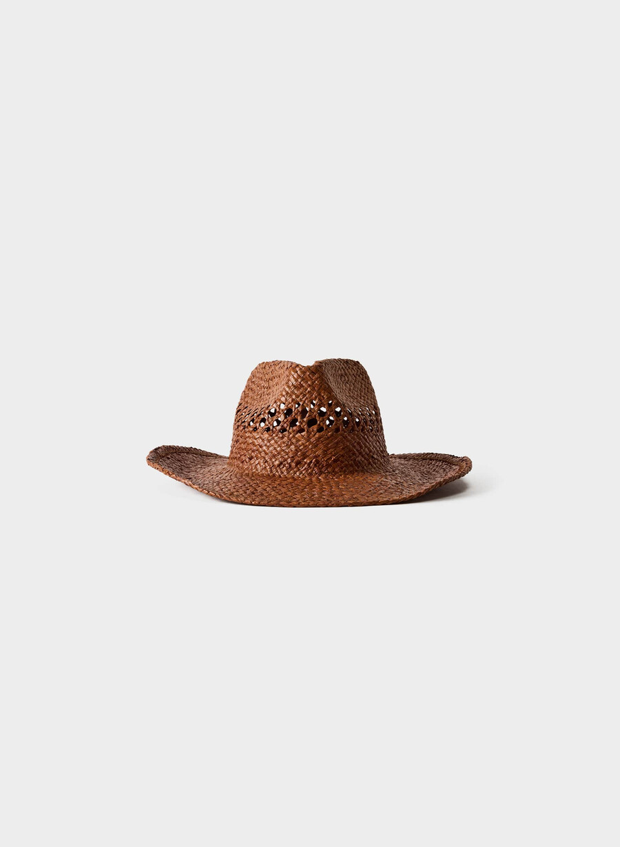 cappello in rafia bask rich camel