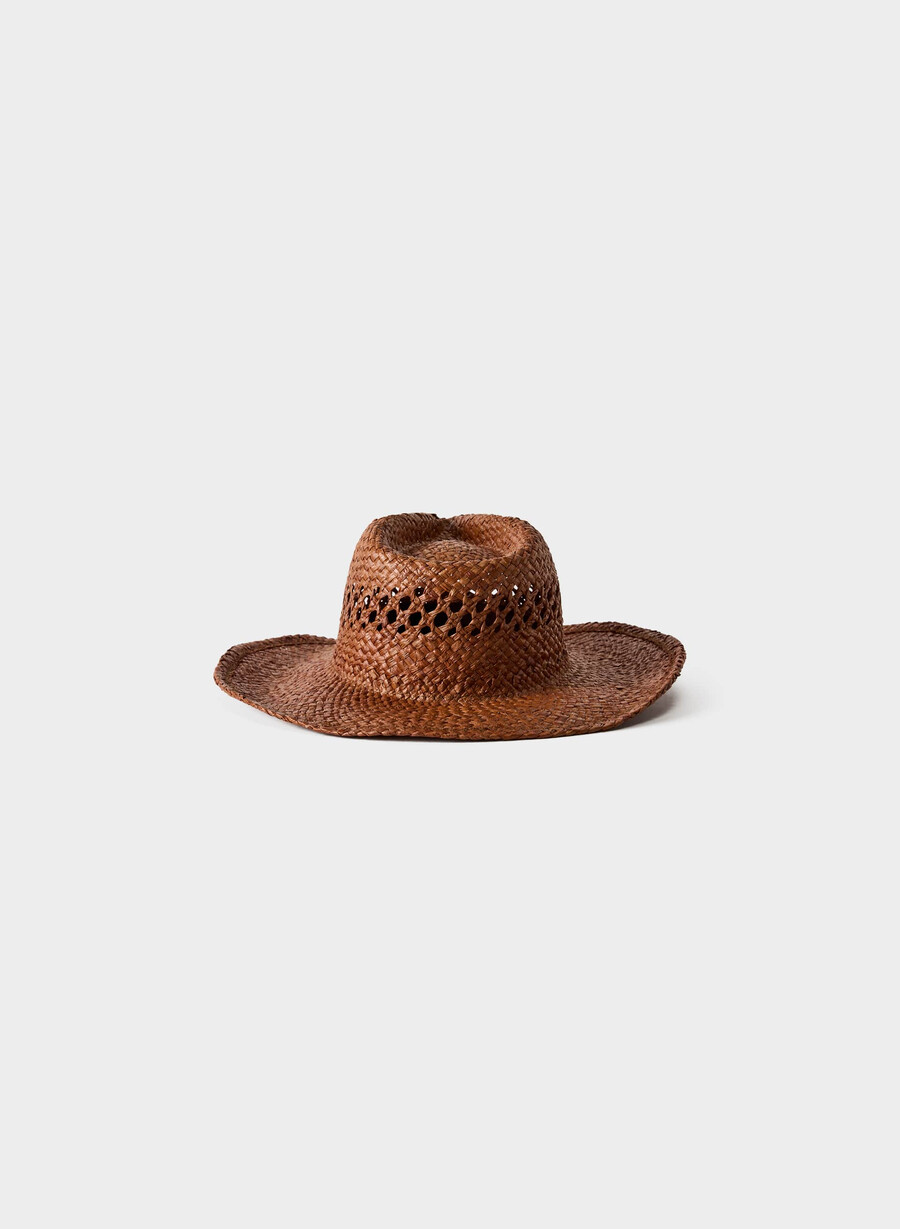 cappello in rafia bask rich camel