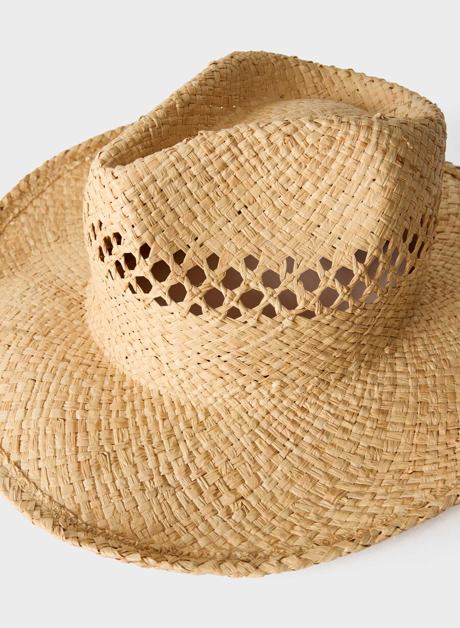 cappello in rafia bask beige sabbioso