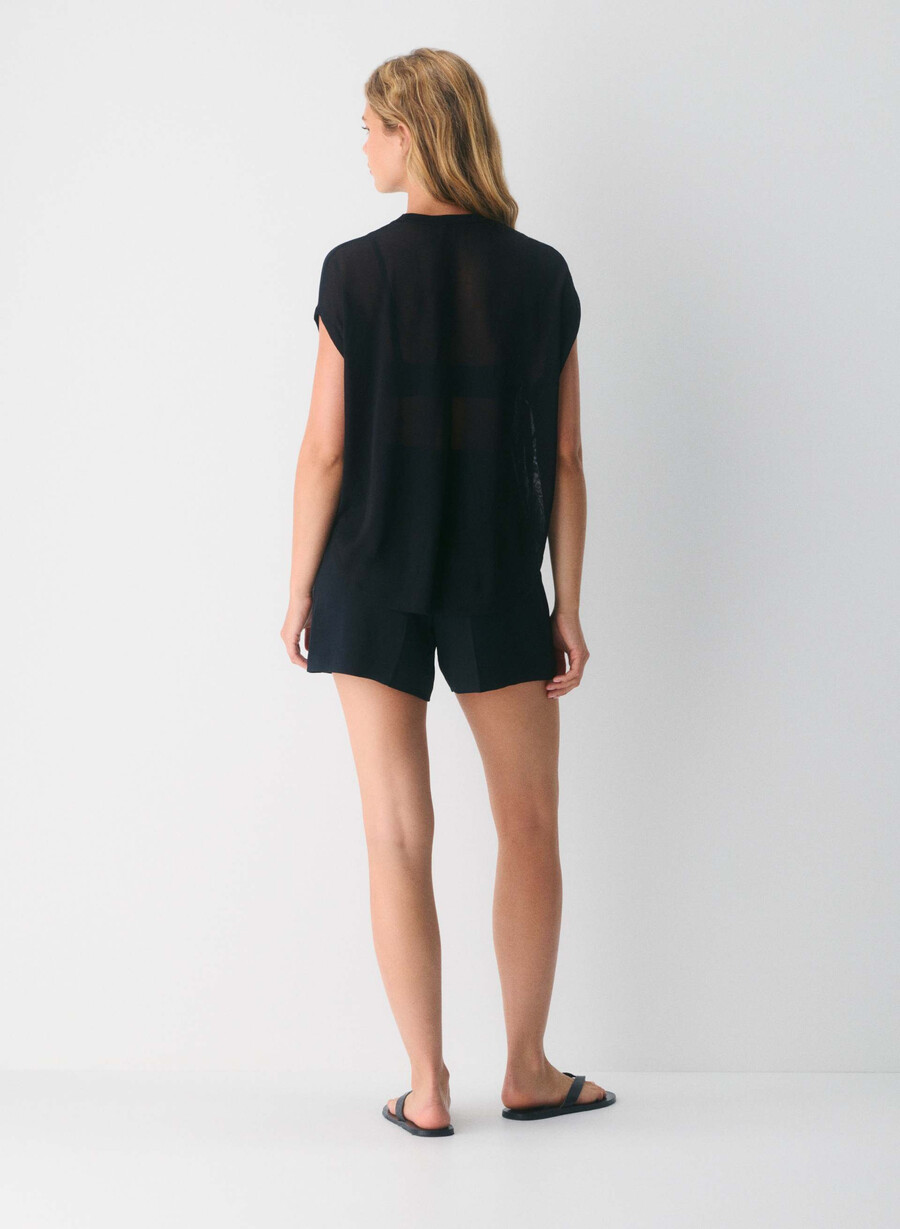 the limitless short curve-fit mid-thigh - crepette nero