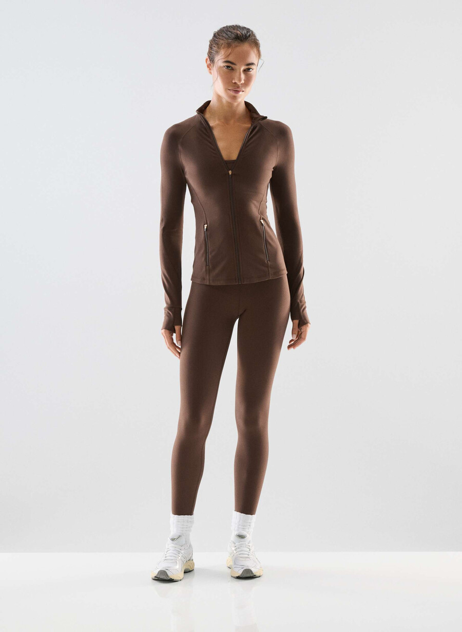 butter distance zip-up ricco marrone mocha