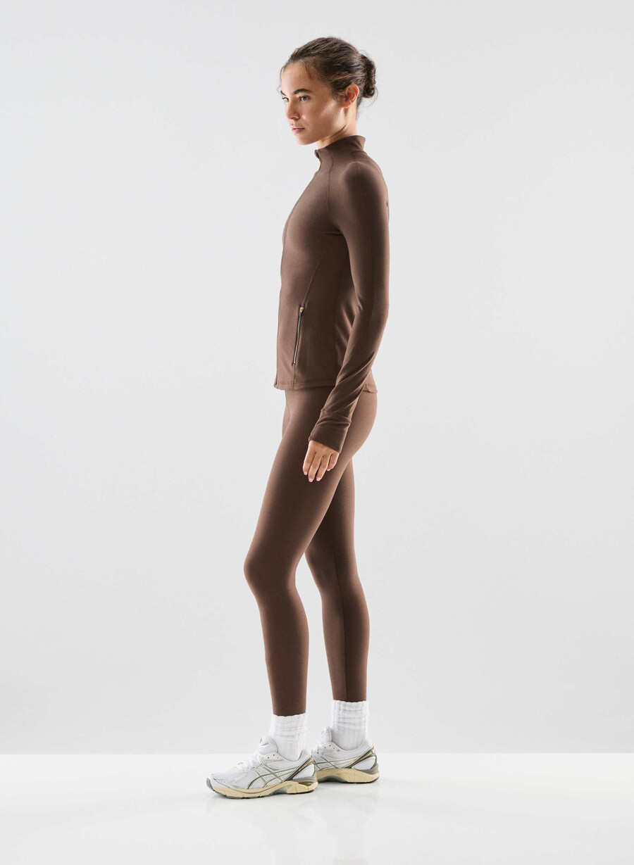 butter distance zip-up ricco marrone mocha