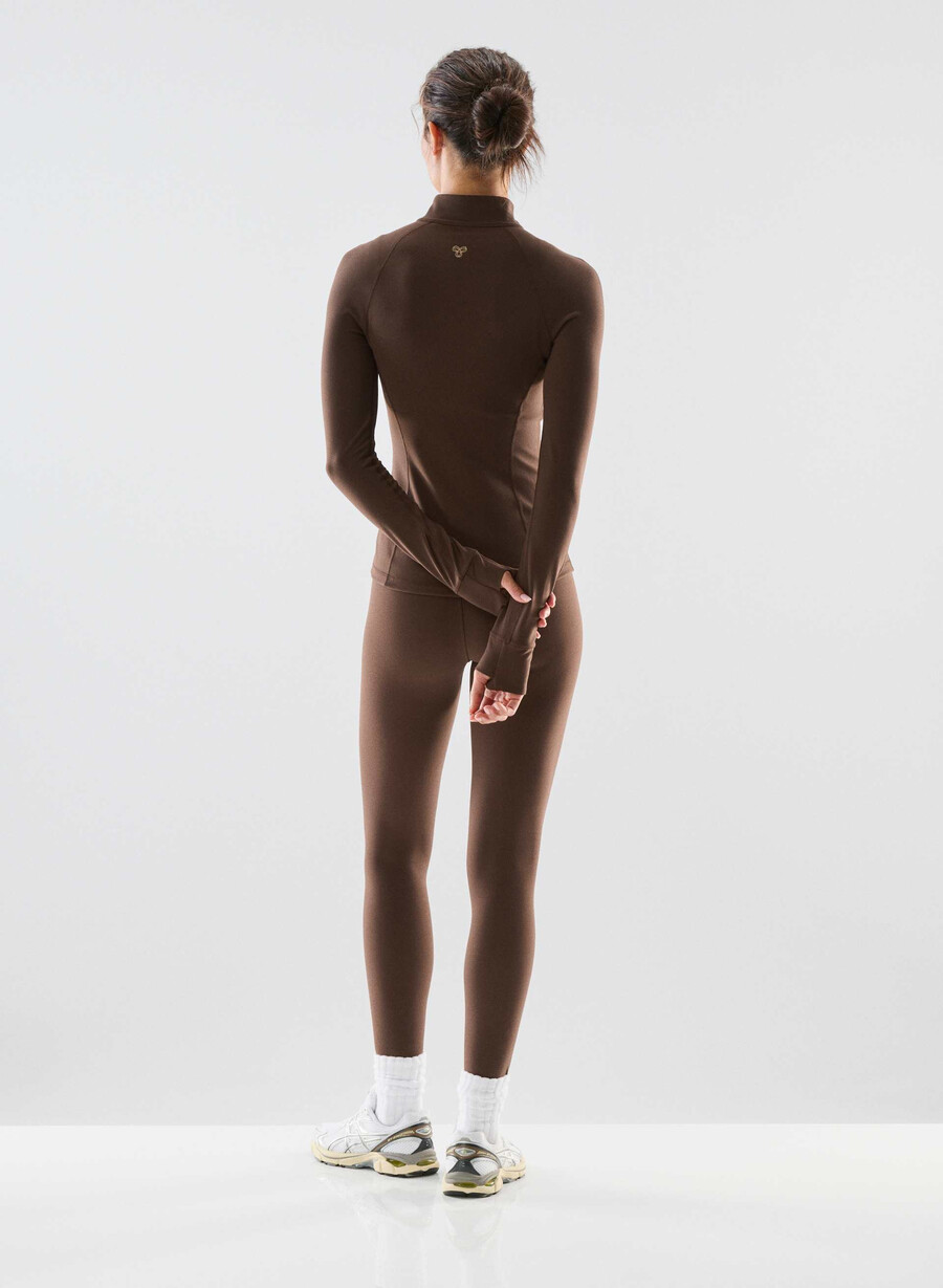 butter distance zip-up ricco marrone mocha