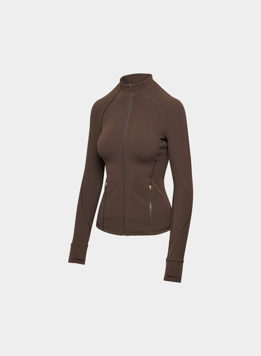 butter distance zip-up ricco marrone mocha