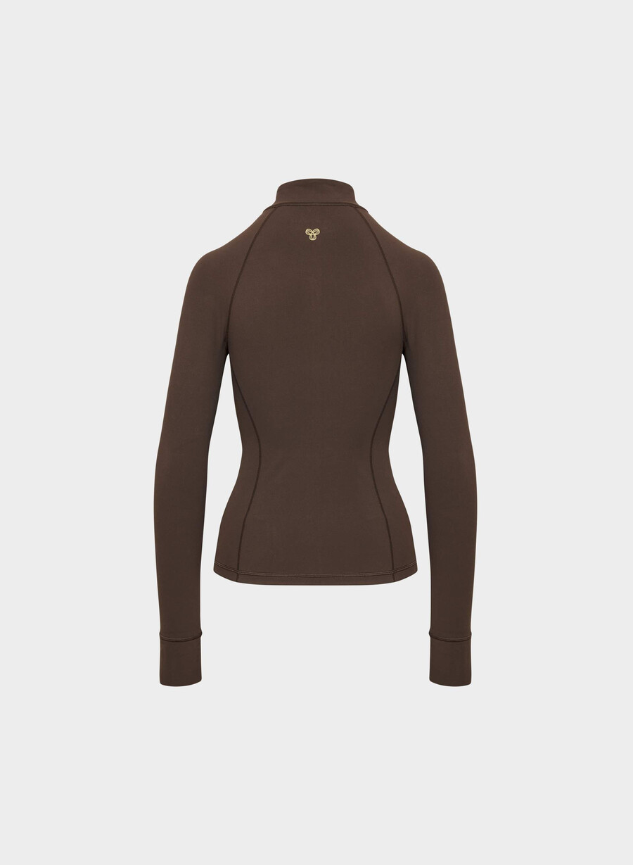 butter distance zip-up ricco marrone mocha