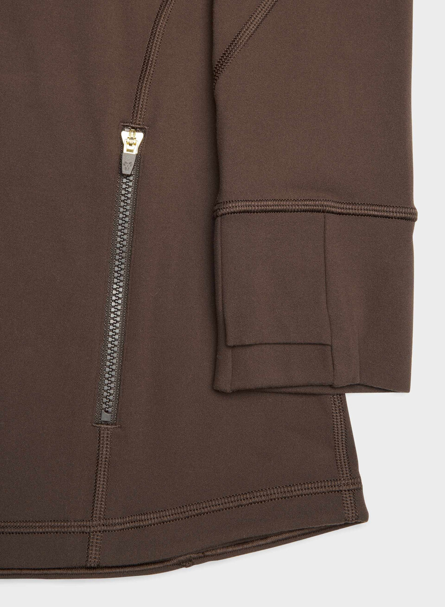 butter distance zip-up ricco marrone mocha