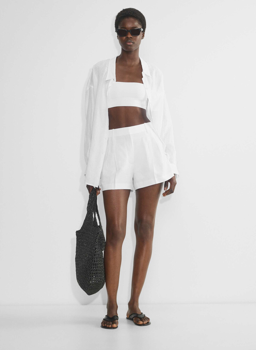the effortless short curve-fit mini - cruiselinen bianco