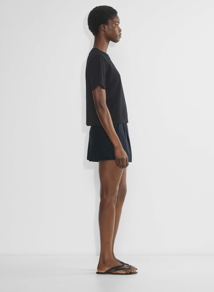 the effortless short curve-fit mini - cruiselinen dark navy