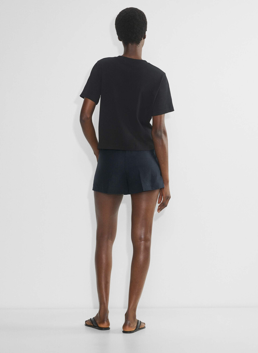 the effortless short curve-fit mini - cruiselinen dark navy