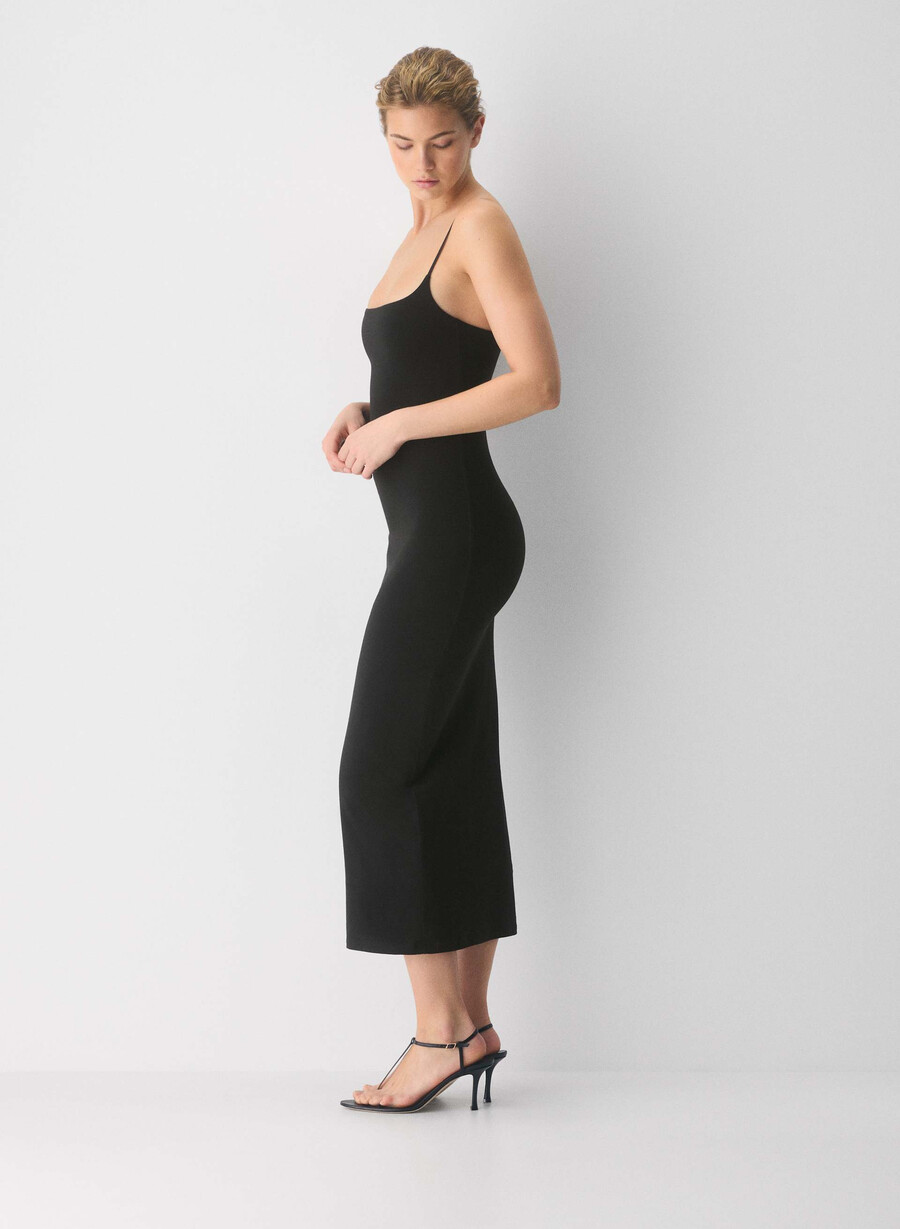 abito lungo con canotta casual contour summon nero