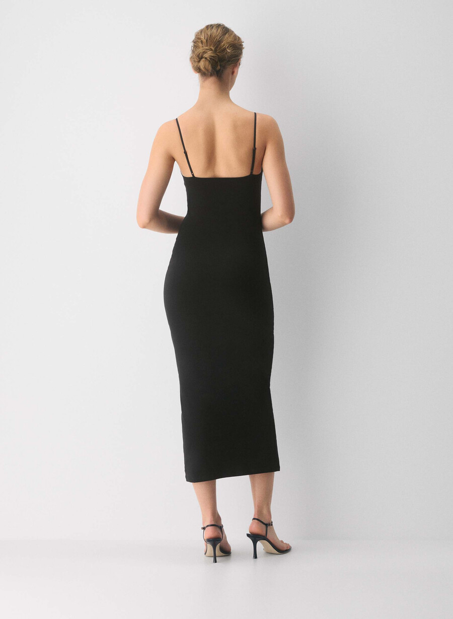 abito lungo con canotta casual contour summon nero