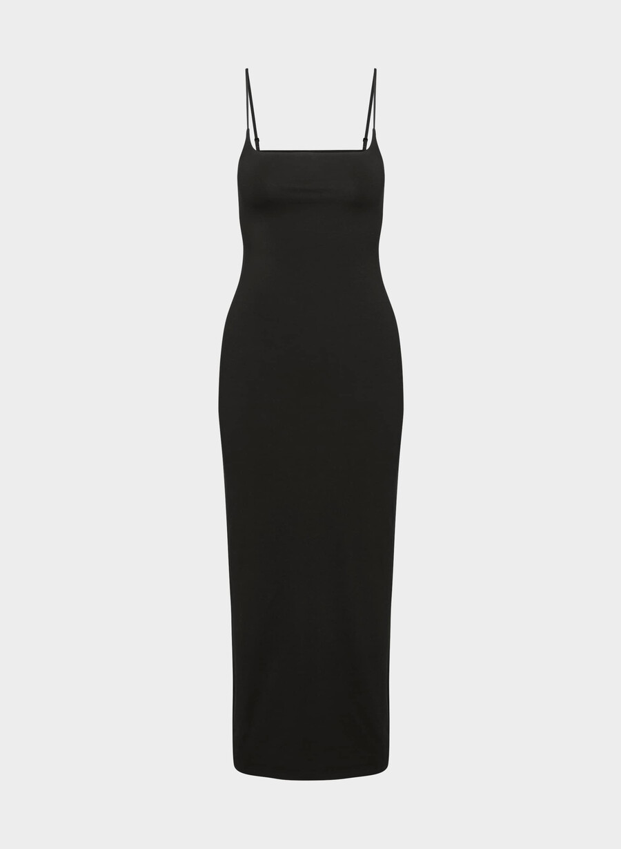 abito lungo con canotta casual contour summon nero