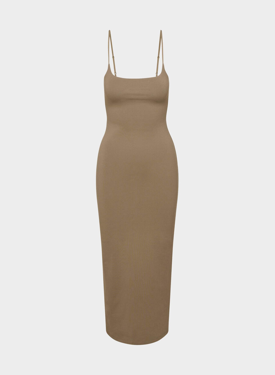 abito lungo con canotta casual contour summon folio brown