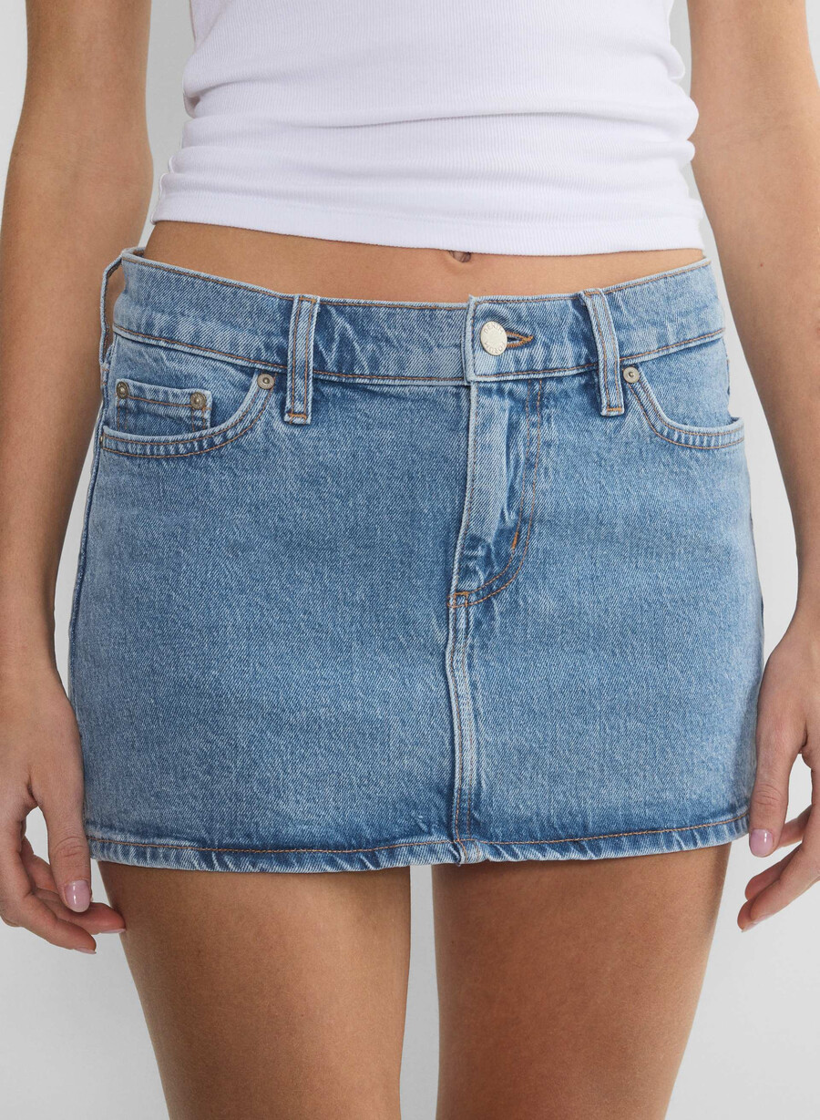gonna in micro denim alba denim forum no-stress azzurro chiaro