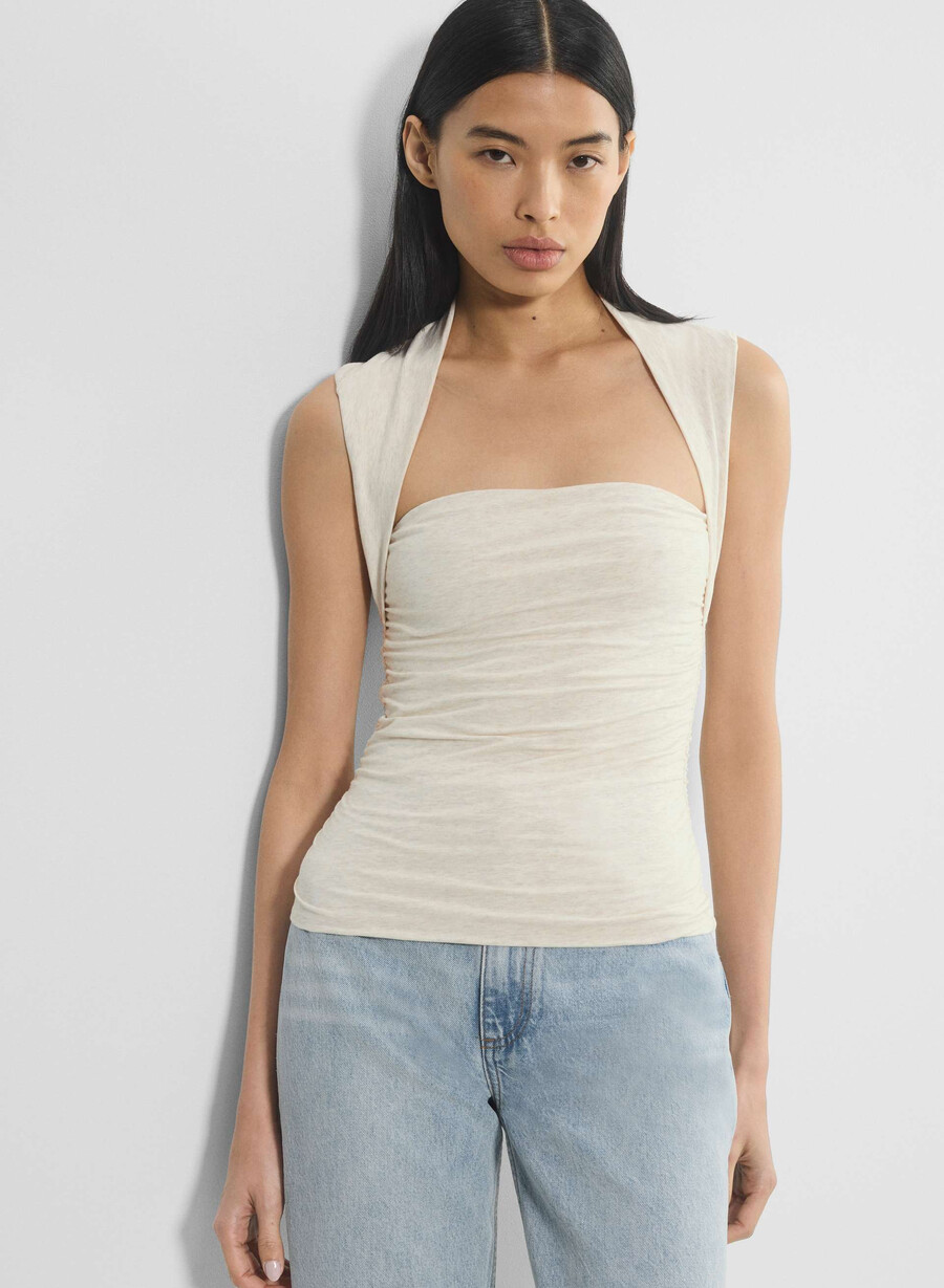 top casual contour flourish heather chiaro avena