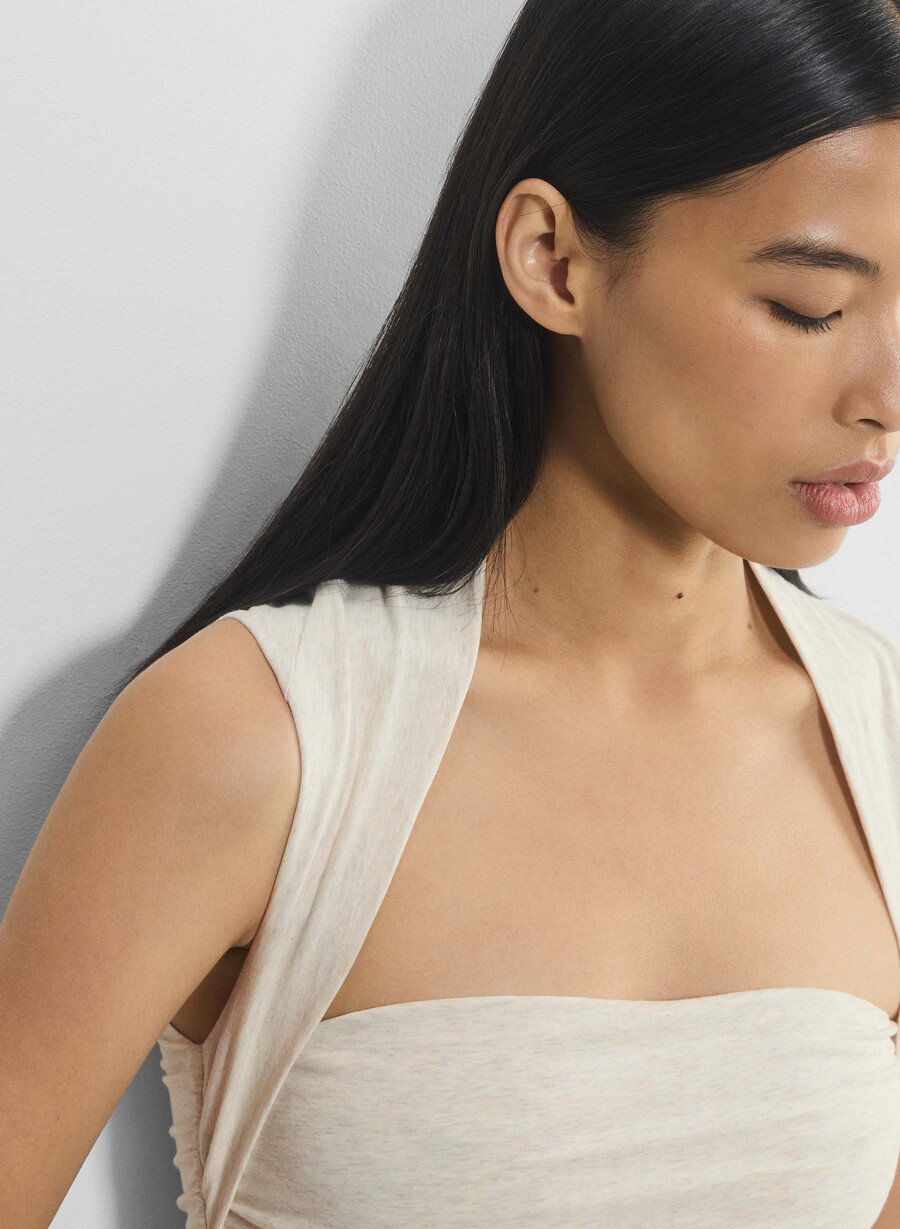 top casual contour flourish heather chiaro avena