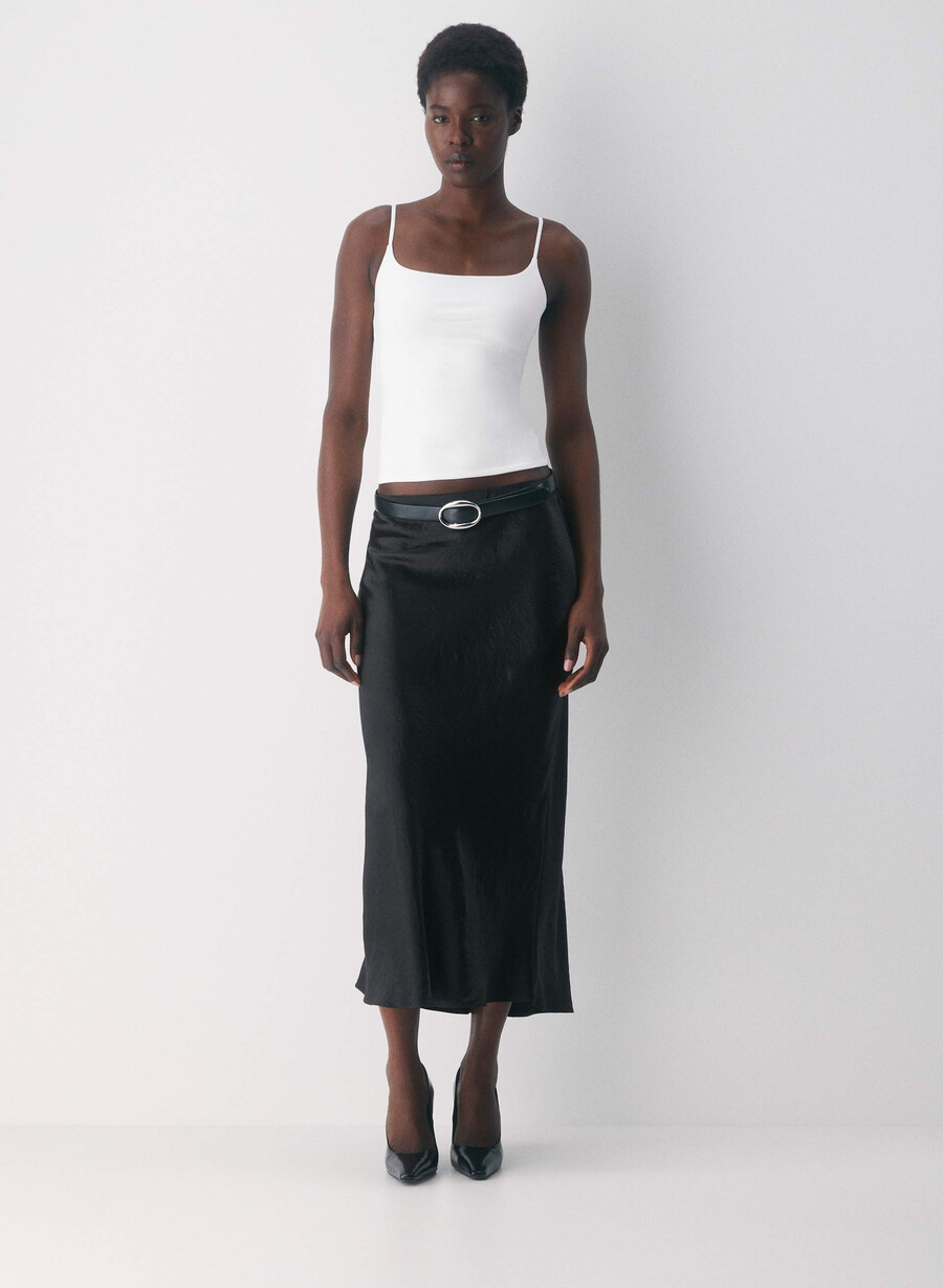 canotta casual contour presence bianca