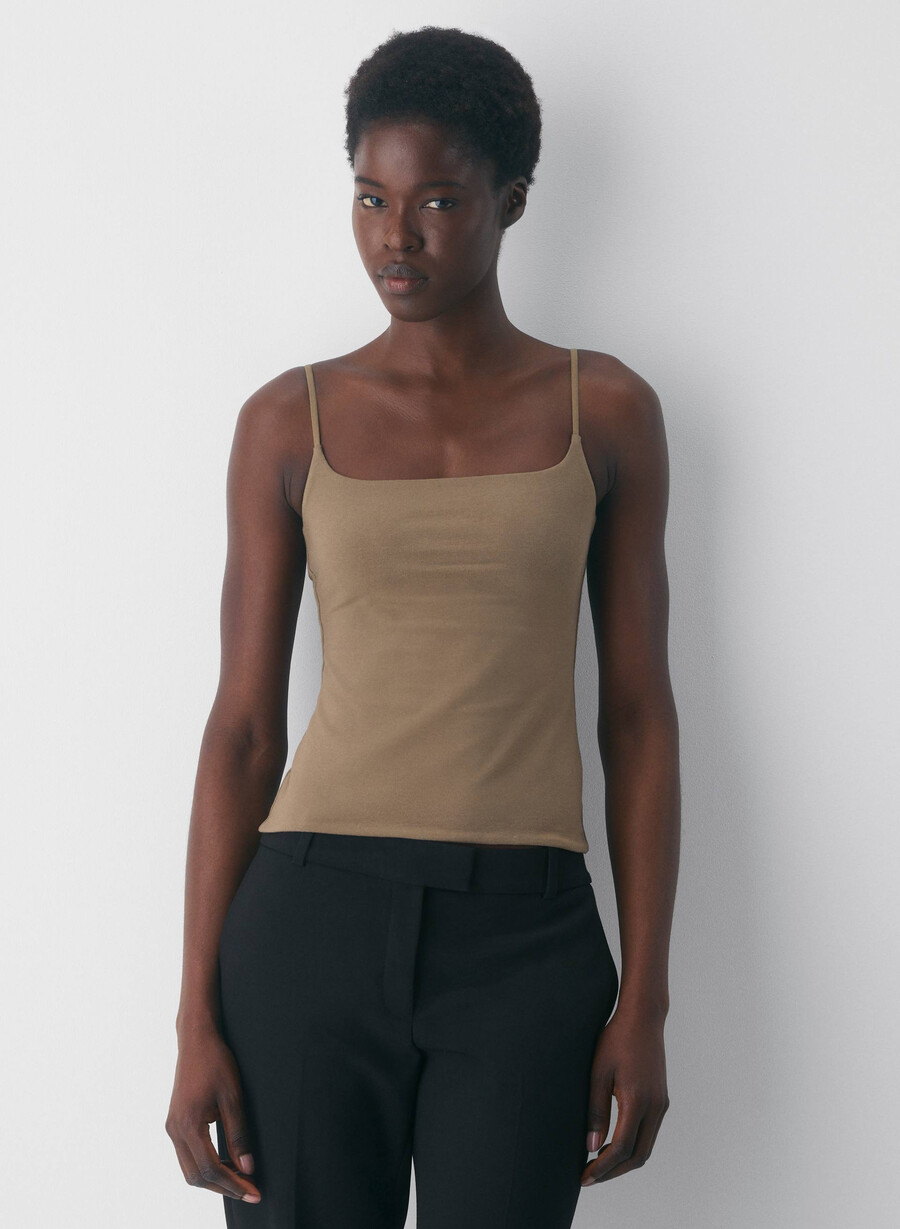 canotta casual contour presence cami folio brown