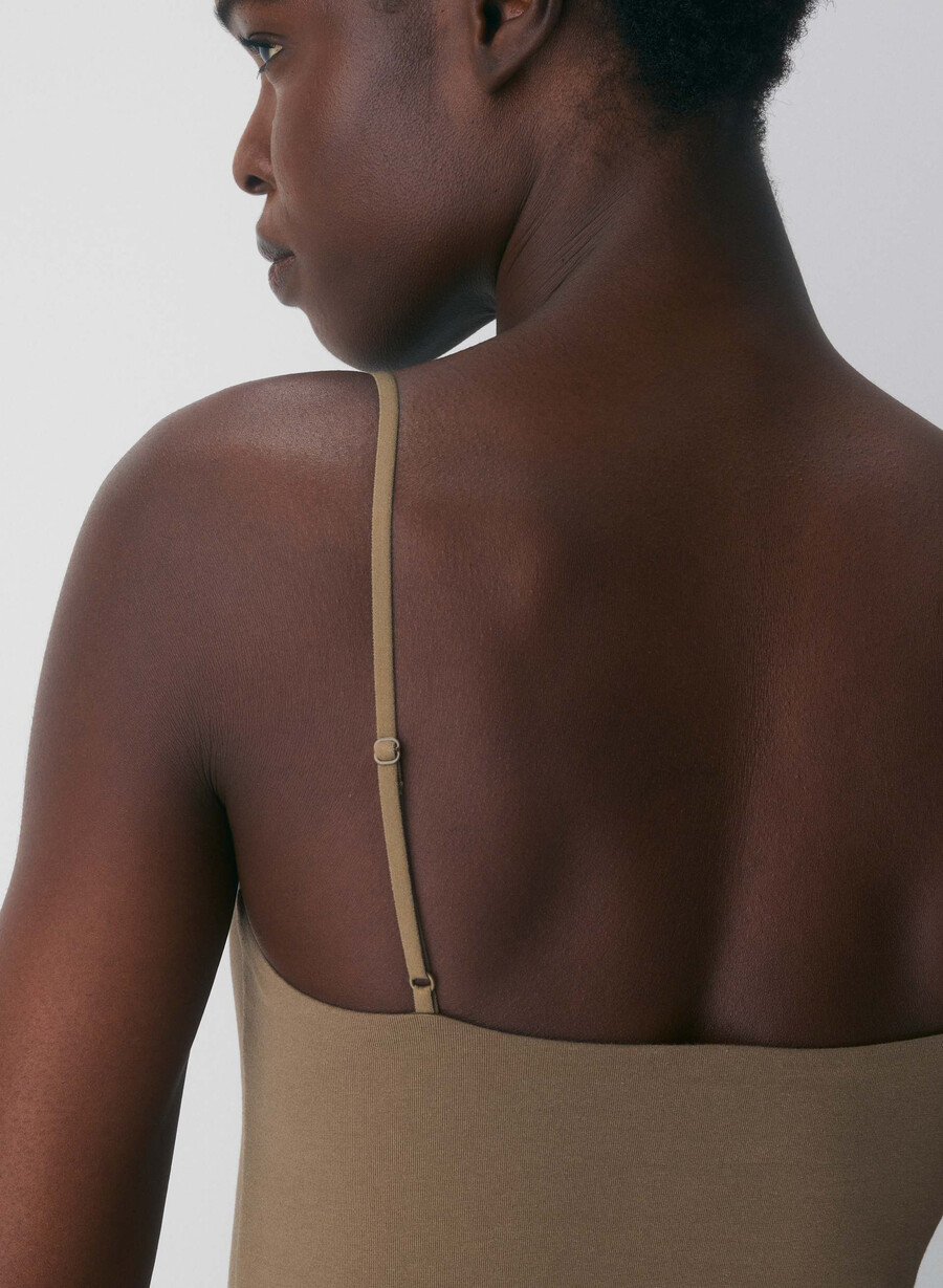 canotta casual contour presence cami folio brown