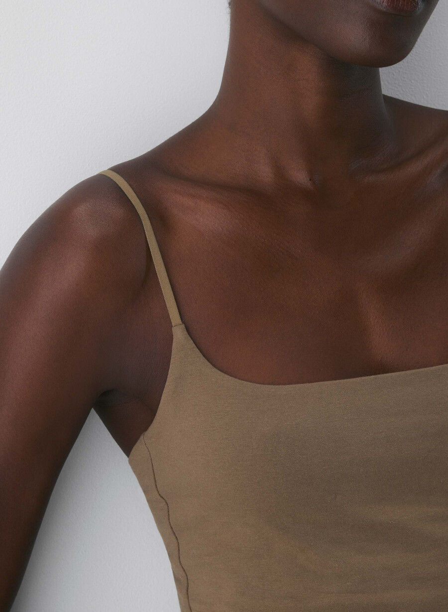 canotta casual contour presence cami folio brown