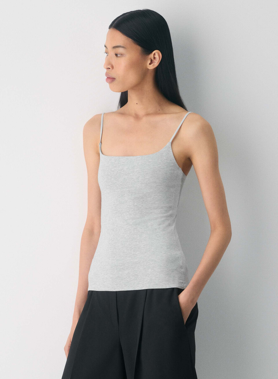 canotta casual contour presence heather chrome
