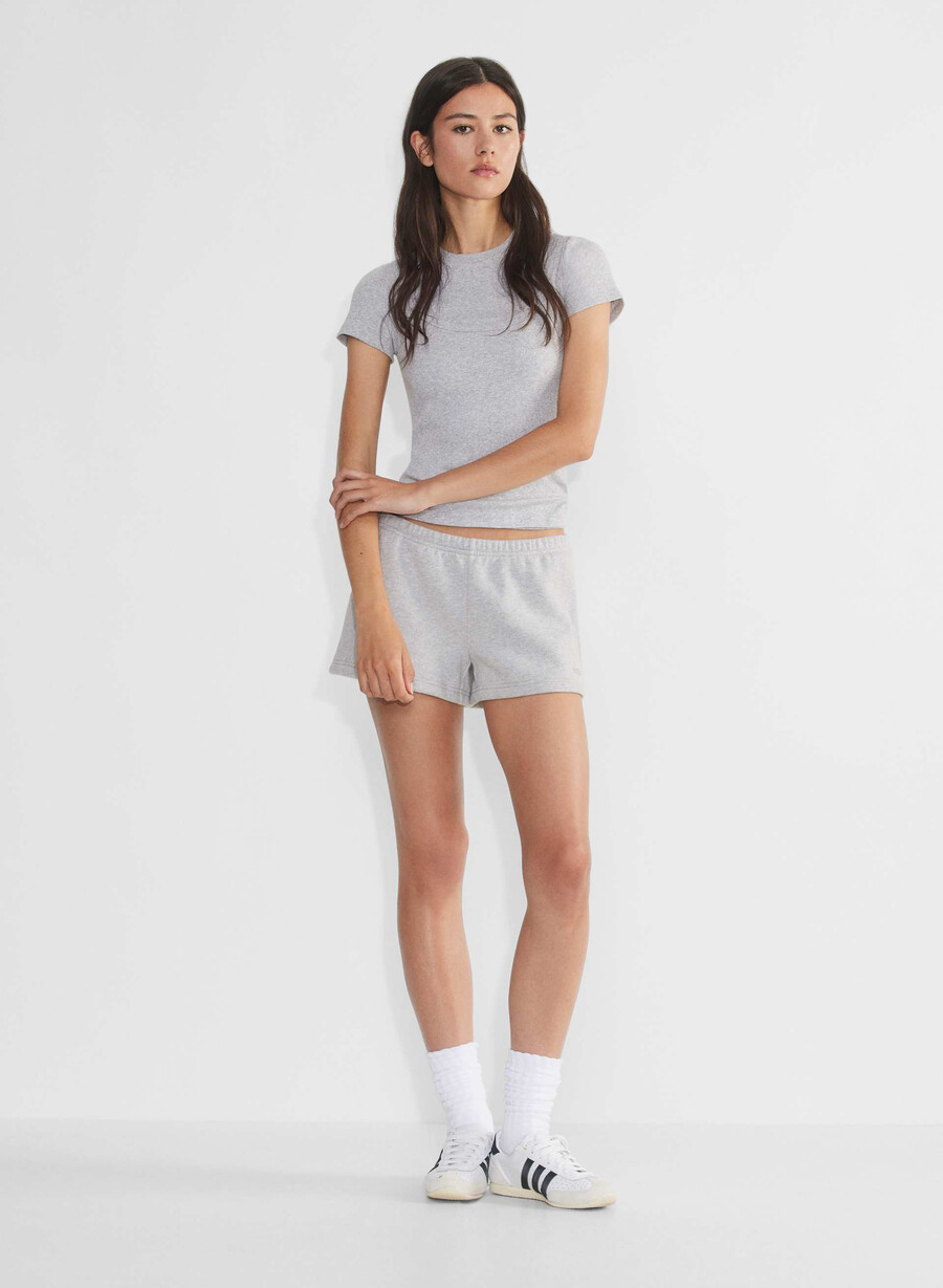 mini shorts boyfriend a vita bassa in felpa comoda admiral