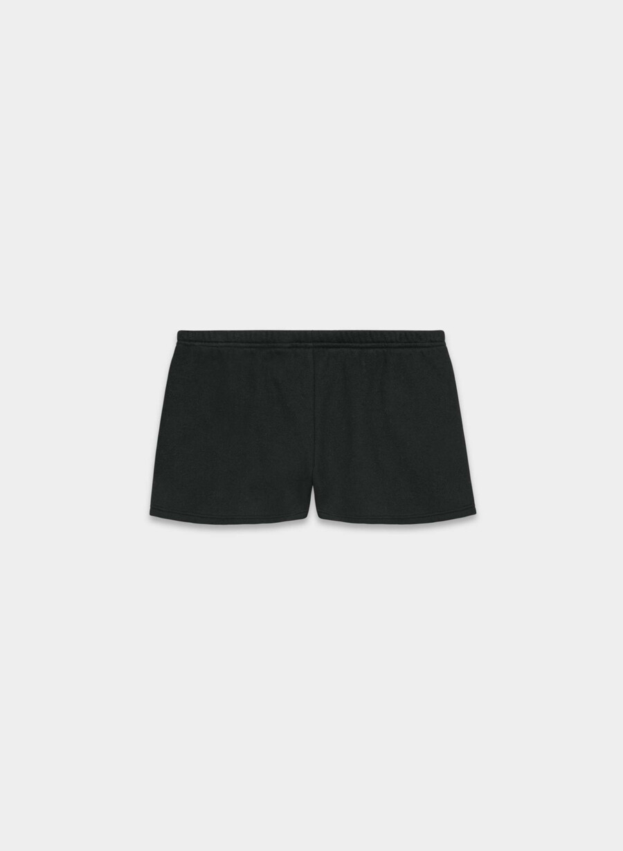 cozy sweatfleece boyfriend mini short a vita bassa nero
