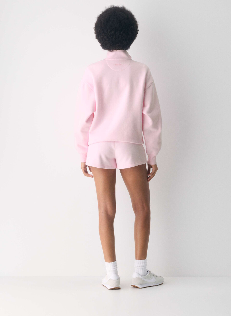 mini short a vita bassa in felpa comoda e boyfriend villa pink