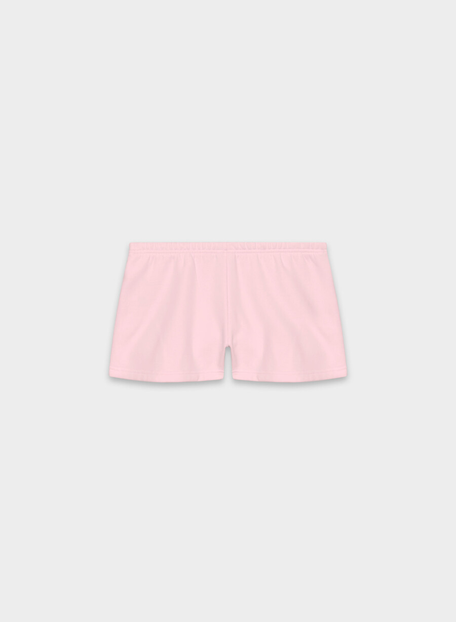 mini short a vita bassa in felpa comoda e boyfriend villa pink
