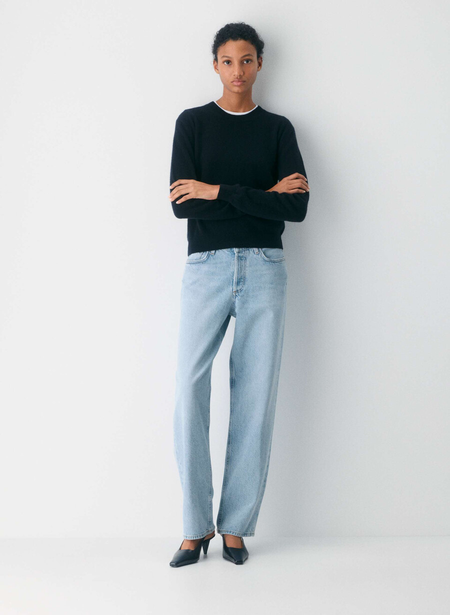 jeans larghi con vita a v agolde fairway