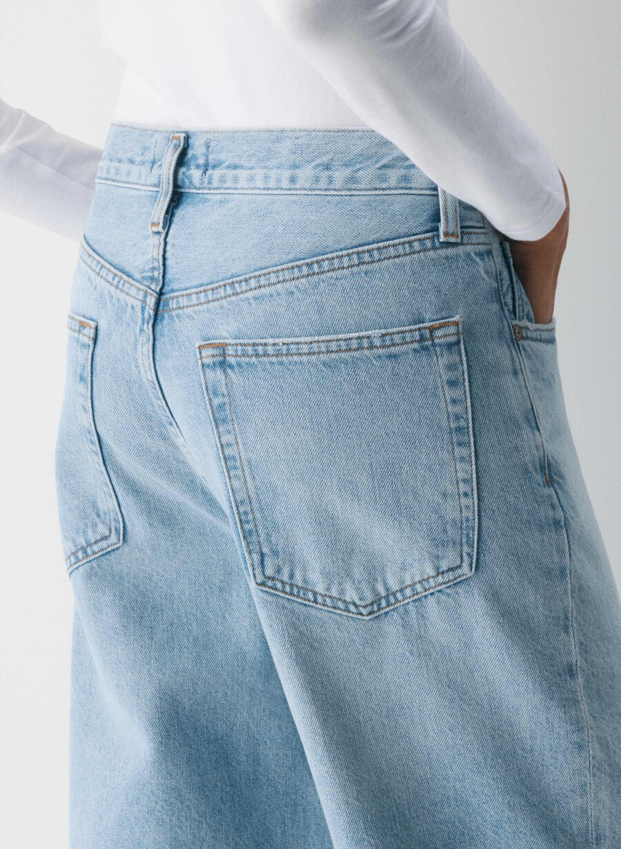 jeans larghi con vita a v agolde fairway