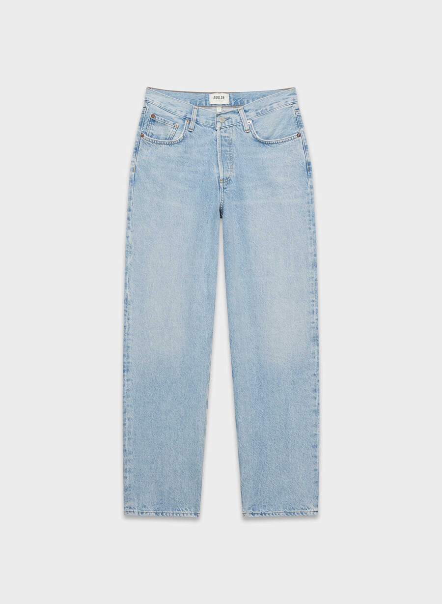 jeans larghi con vita a v agolde fairway