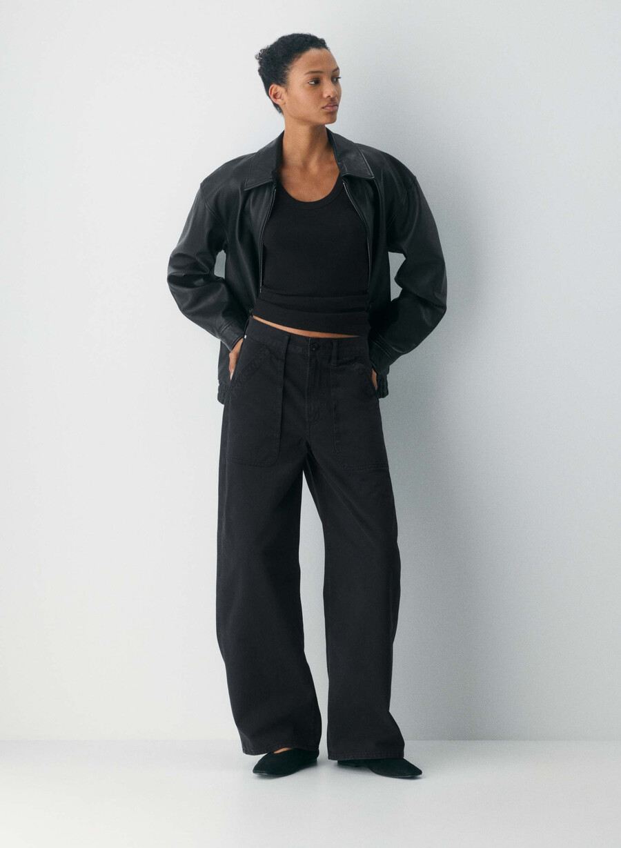 citizens of humanity ayla cargo pant washed black