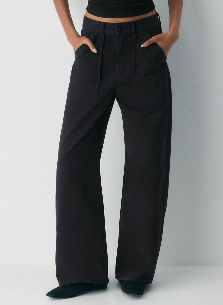 citizens of humanity ayla cargo pant washed black