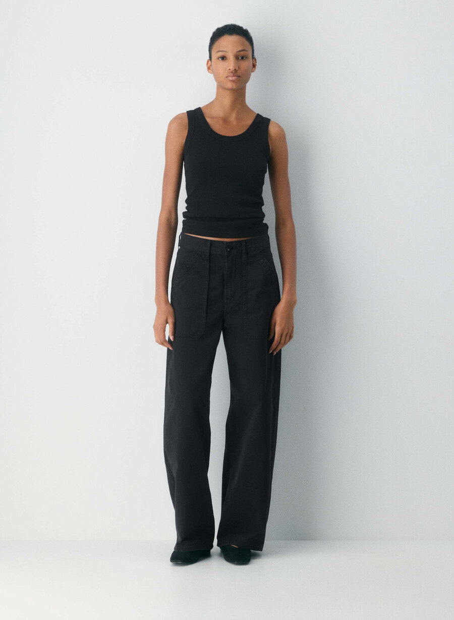 citizens of humanity ayla cargo pant washed black
