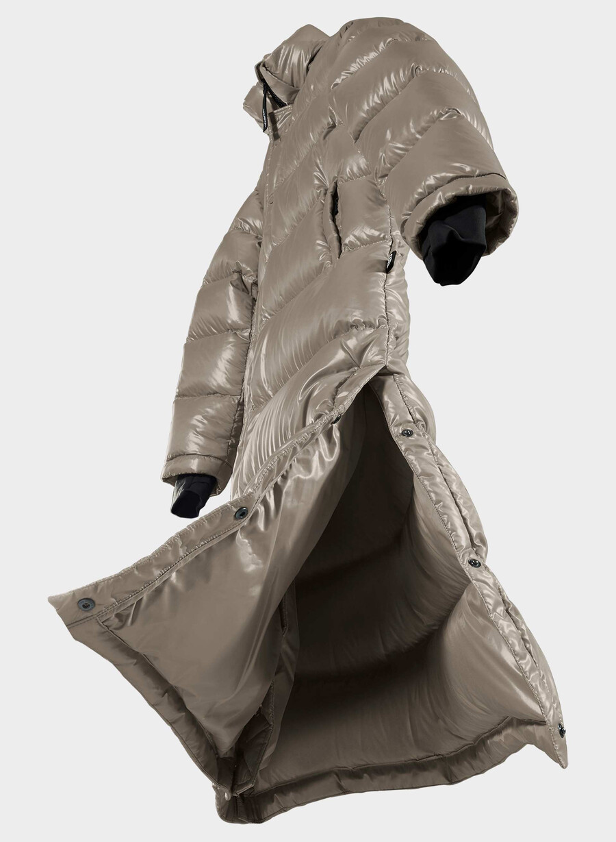 the super puff long - taupe moderno hi-gloss