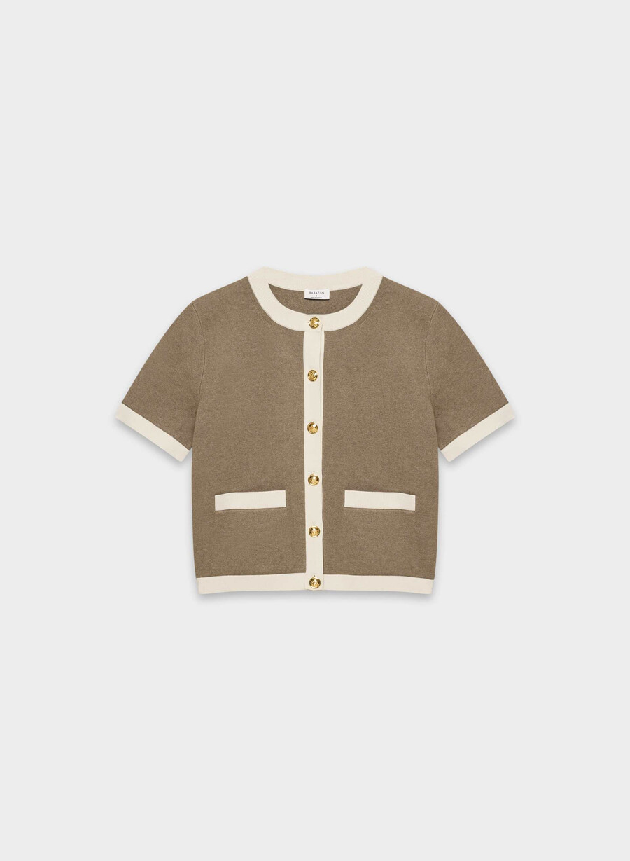 cardigan a maniche corte approach - wonder yarn hthr foli bwnmtte prl
