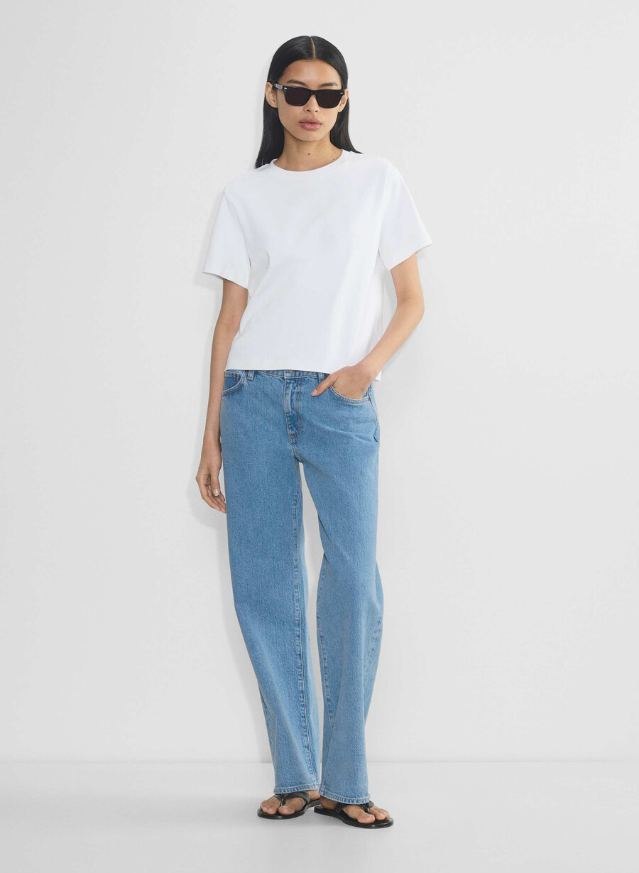denim forum salma super lo-rise straight jean no-stress azzurro chiaro
